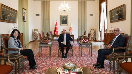 TBMM Başkanı Kurtulmuş, DEM Partili Buldan ve Sancarı kabul etti