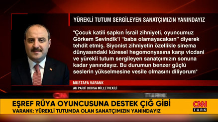 TBMM Başkanı Numan Kurtulmuş ve Mustafa Varank’tan Görkem Sevindike destek