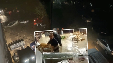 Osmaniyede selin ilk anları cep telefonu kamerasında