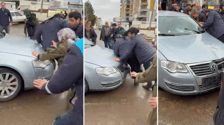 Şanlıurfada dehşet anları kamerada 14 yaşındaki çocuğa çarpıp ağır yaraladı, aracını kalabalığın üzerine sürerek kaçtı