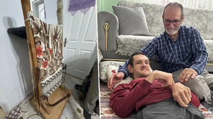 Bedensel engelli oğlu için hazırladığı aparatla takdir toplayan fedakar baba duygularını anlattı