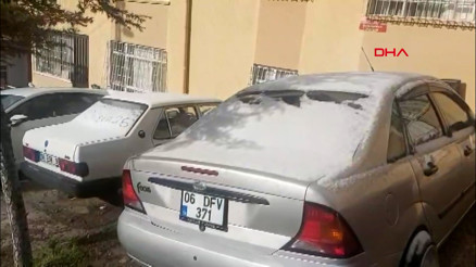 Ankaralılar güne karla uyandı