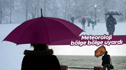 Meteorolojiden 14 il için sarı kodlu uyarı Kuvvetli yağış, kar, fırtına ve çığ tehlikesine dikkat