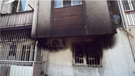 Aydında evde patlama sonrası yangın çıktı