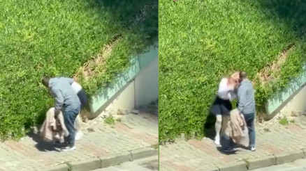 Maltepe’de tartıştığı kadını sokak ortasında yumruklayarak darbetti