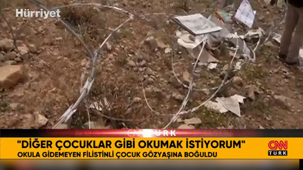 İsrail okul yolunu jiletli telle kapattı