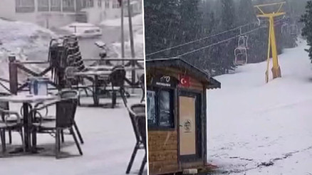 Hava sıcaklıkları düştü: ‘Beyaz Cennet güne kar yağışıyla başladı