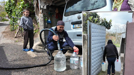 İstanbulun bir ilçesinde 4 gündür su yok: Bidonlarla evlerine su taşıyorlar