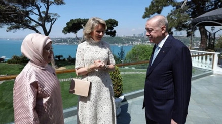 Cumhurbaşkanı Erdoğan, Belçika Kraliçesini kabul etti