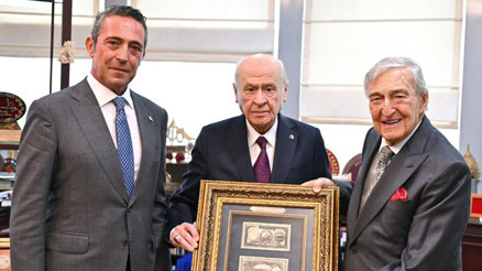 Rahmi Koç ve Ali Koçtan Bahçeliye özel davet: Makamında ziyaret ettiler