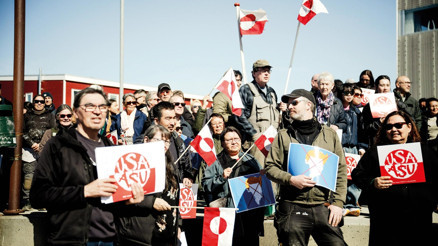 Grönland’da ABD’ye konsolosluk protestosu Grönland’da ABD’ye konsolosluk protestosu