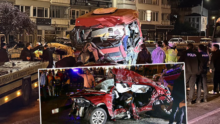 Giresunda tır iki otomobile çarptı: 5 kişi öldü, 6 kişi yaralandı