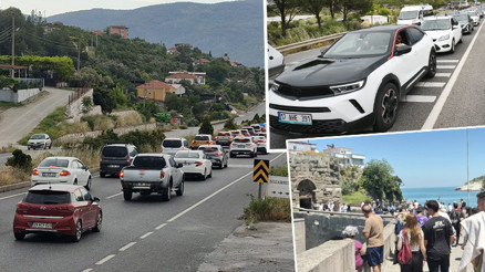 Tatilci akını Muğlada 22 kilometrelik araç kuyruğu Tatilci akını Muğlada 22 kilometrelik araç kuyruğu