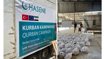 Hasene kurban ekibi Suriye’de sıkıntısız kurban dağıttı Hasene kurban ekibi Suriye’de sıkıntısız kurban dağıttı