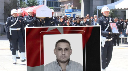 Trafik kazasında şehit olan polis memuru için İstanbul Emniyetinde tören