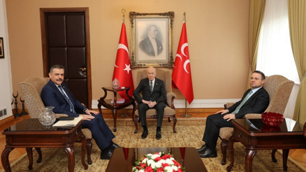 Bakan Çiftçi ve Bakan Gürlek, Bahçeliyi ziyaret etti