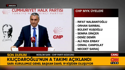 Kılıçdaroğlunun A Takımı belli oldu Kılıçdaroğlunun A Takımı belli oldu