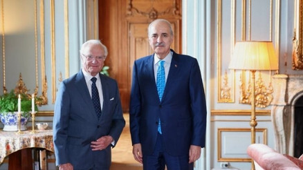 TBMM Başkanı Kurtulmuş, İsveç Kralı Gustaf ile görüştü