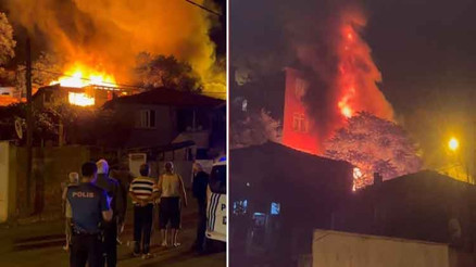 İstanbulda 3 gecekondu alev alev yandı