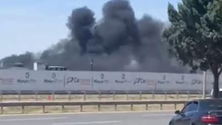 Ankarada alçı fabrikasında yangın Mahsur kalan işçi kurtarıldı