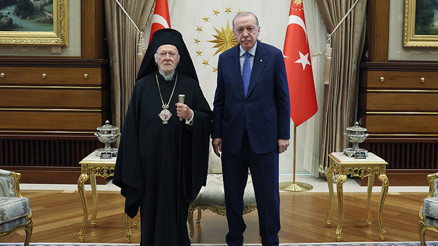 Cumhurbaşkanı Erdoğan, Fener Rum Patriği ile görüştü