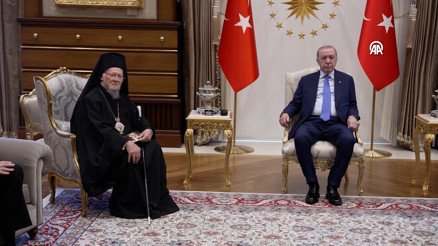 Cumhurbaşkanı Erdoğan, Fener Rum Patriği Bartholomeosu kabul etti