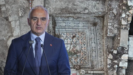 Müjdeyi Bakan Ersoy verdi: Genç Eurymedon mozaiği ortaya çıkarıldı Müjdeyi Bakan Ersoy verdi: Genç Eurymedon mozaiği ortaya çıkarıldı