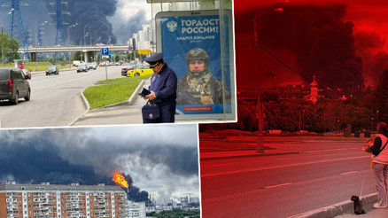 Moskovaya yüzlerce İHA ile saldırı: Petrol rafinerisinde patlama Moskovaya yüzlerce İHA ile saldırı: Petrol rafinerisinde patlama