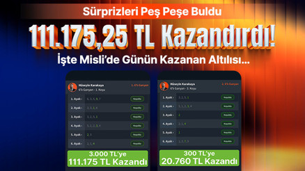 Sürprizleri Peş Peşe Buldu, 111.175,25 TL Kazandırdı İşte Misli’de Günün Kazanan Altılısı…