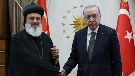 Cumhurbaşkanı Erdoğan, Süryani Ortodoks Kilisesi Patriğini kabul etti