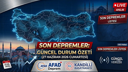 SON DAKİKA DEPREMLER LİSTESİ 28 HAZİRAN 2026 | Muşta deprem mi oldu En son nerede deprem oldu İşte AFAD ve Kandilli Rasathanesi Anlık ve Canlı Son Depremler Listesi