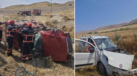Çankırıda feci kaza: 1i çocuk 3 kişi hayatını kaybetti, 4 kişi yaralandı