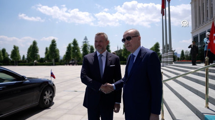 Cumhurbaşkanı Erdoğan, Slovakya Cumhurbaşkanı Pellegrini ile görüştü