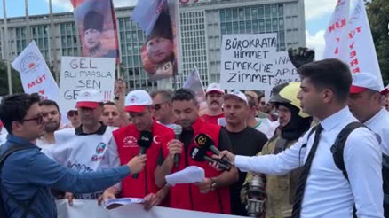 İBB çalışanlarından Saraçhanede protesto