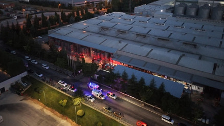 Eskişehirde plastik fabrikasında yangın