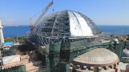 Ayasofya’nın ana kubbesinde yeni güncelleme: Kubbenin gerçek halini ilk kez göreceğiz