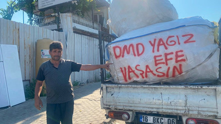 Çekçeklerine Yağız Efe Yaşasın yazdılar Sokaklardan DMD hastası çocuğa anlamlı destek