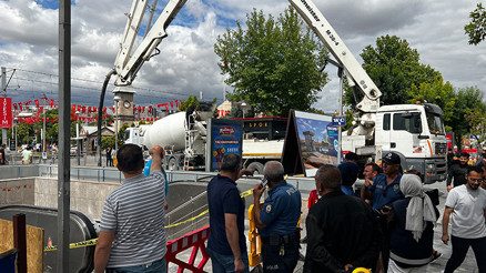 Kayseri’de beton mikserinin pompası patladı; 1 yaralı