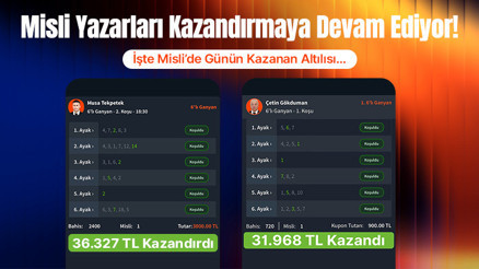 Misli yazarları kazandırmaya devam ediyor İşte Misli’de günün kazanan altılısı…