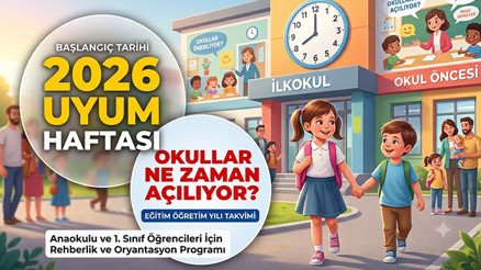 UYUM HAFTASI VE OKULLARIN AÇILIŞ TARİHİ 2026-2027 MEB TAKVİMİ || Uyum Haftası Ne Zaman Başlıyor 2026, Kaç Gün Yeni Dönem MEB 1. Sınıf ve Anaokulu, Okullar Ne Zaman Açılıyor