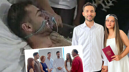 Tedavi gördüğü hastanede dünyaevine girdi: Doktoru nikah şahidi oldu