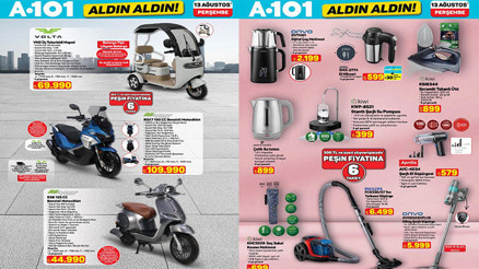 A101 KATALOG YENİ HAFTA HAFTA FIRSATLARI 13 AĞUSTOS 2026 || A101 Aldın Aldın indirim afişi yeni neler var A101 güncel broşürü ile tezgah altı buzdolabı, kırtasiye ürünleri, şarjlı el süpürgesi, kahvaltı takımı geliyor