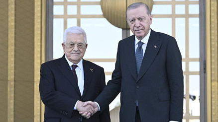 Cumhurbaşkanı Erdoğan, Mahmud Abbası resmi törenle karşıladı