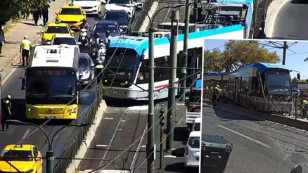 Son dakika... Beyoğlunda tramvay raydan çıktı: Yolcular tahliye edildi