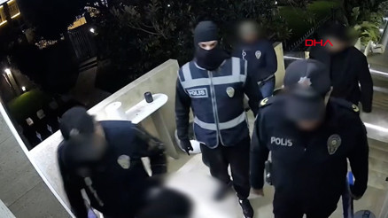 Sahte polis baskını güvenlik kamerasında