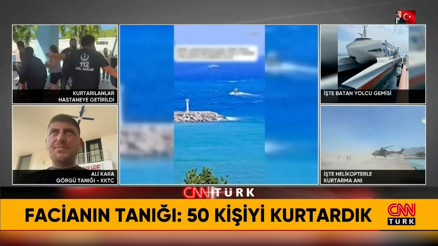 KKTC açıklarında batan gemiden 50den fazla kişiyi kurtaran görgü tanığı anlattı