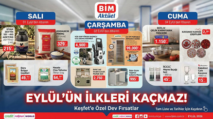 SATIŞTA BİM AKTÜEL 4 EYLÜL 2026 KATALOĞU- İNDİRİMLİ ÜRÜNLER BROŞÜRÜ || Bimde bu hafta cuma neler var Bim broşürü Cam Kavanoz Kapağı getiriyor... BİM’de Bu Hafta Bim Afişi Dev İndirimler ve Süper Fırsatlar
