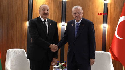 Cumhurbaşkanı Erdoğan, Azerbaycan Cumhurbaşkanı Aliyev ile görüştü