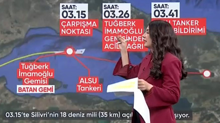 Marmara Denizinde iki geminin çarpıştığı kazada gemi nasıl battı