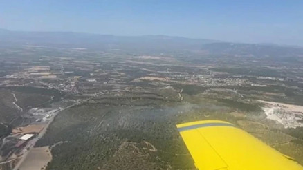 Soma’daki orman yangınına havadan ve karadan yoğun müdahale